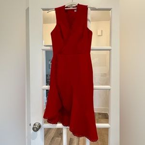 Red Crepe Dress